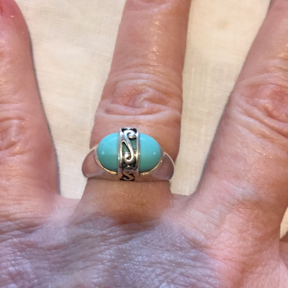 Vintage Sterling Turquoise Ring - Picture 3 of 3